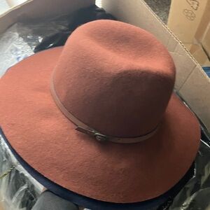 Elegant Brown Wide-Brim Hat